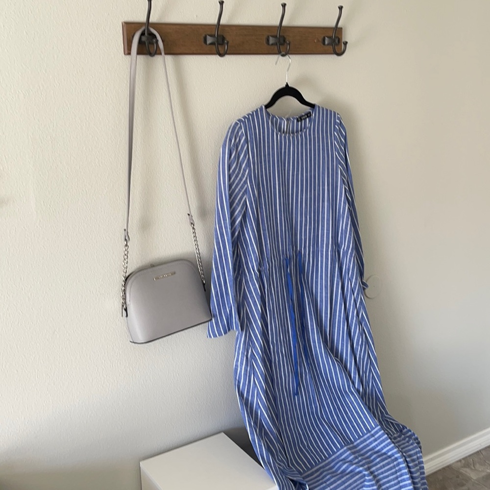 Shein blue with white stripes dress. Size small.